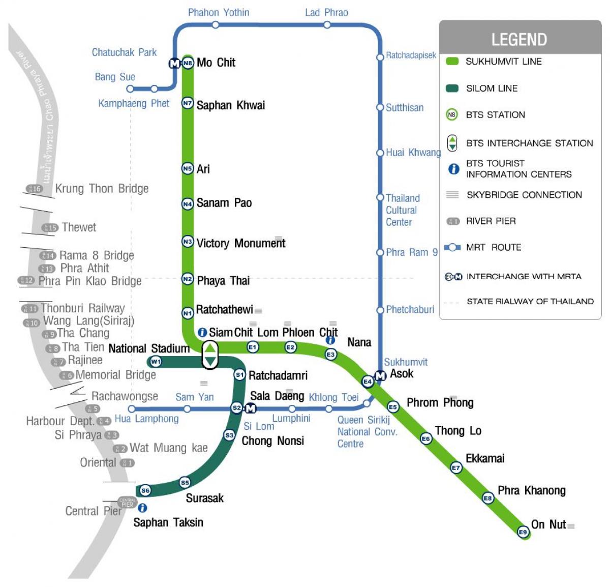 bkk skytrain کی طرف اشارہ نقشہ