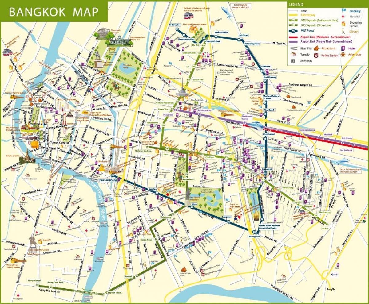 نقشہ کے بینکاک سٹریٹ