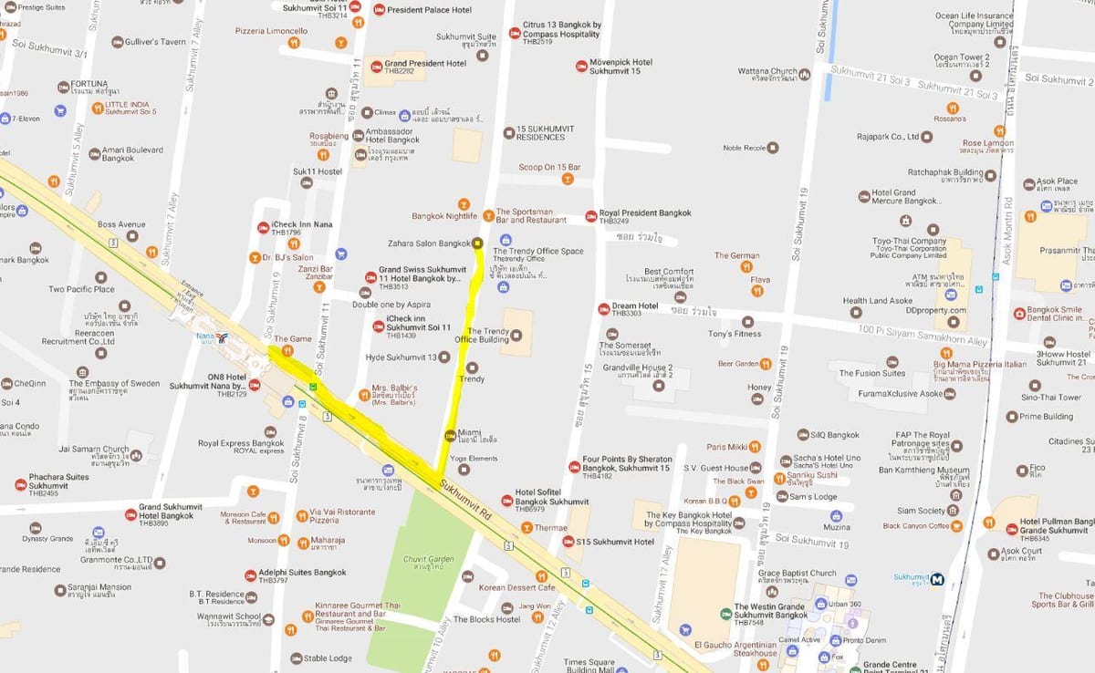 نقشہ کے sukhumvit بینکاک