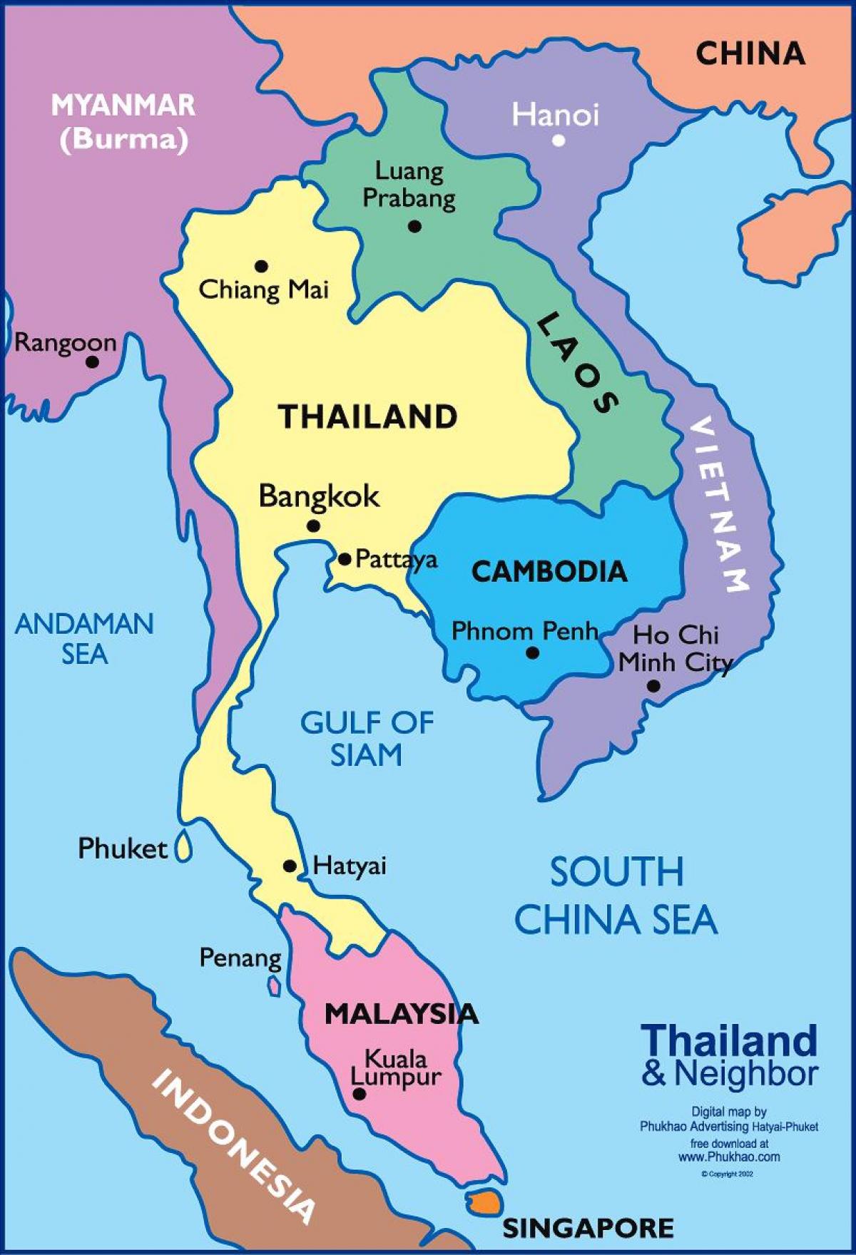 بنکاک تھائی لینڈ کا نقشہ