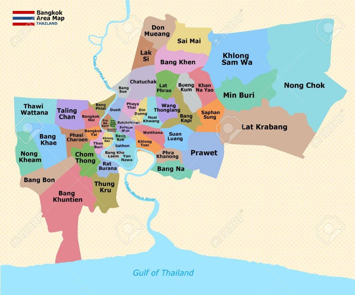 نقشہ بینکاک کے ضلع