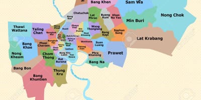 نقشہ بینکاک کے ضلع