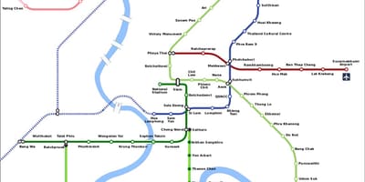 Mrt نقشہ بینکاک ، تھائی لینڈ