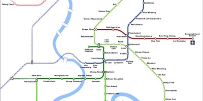 بینکاک mrt lrt نقشہ
