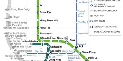 Bkk skytrain کی طرف اشارہ نقشہ