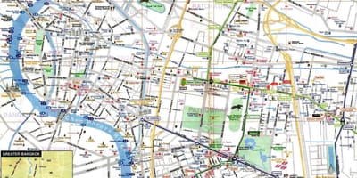 بینکاک سیاحوں کی نقشہ انگریزی