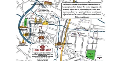 ہوا lamphong ریلوے اسٹیشن کا نقشہ