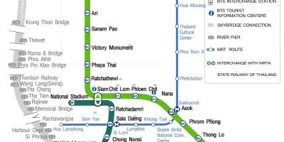 Bkk skytrain کی طرف اشارہ نقشہ