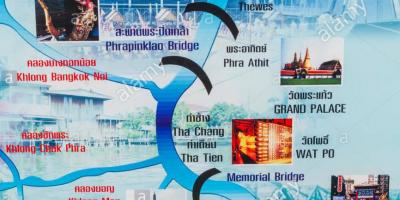 نقشہ کی چاو phraya دریا بینکاک